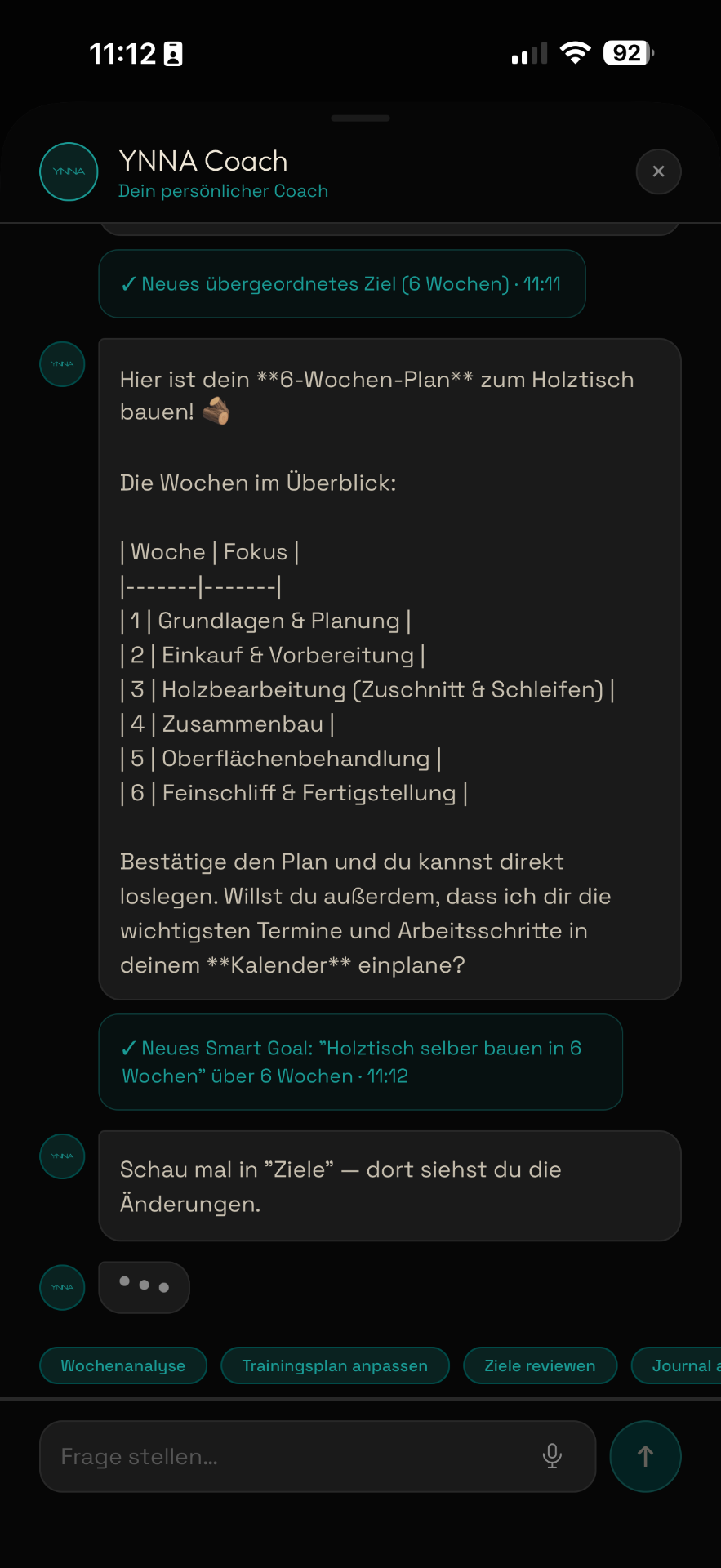 Er baut deinen Plan.